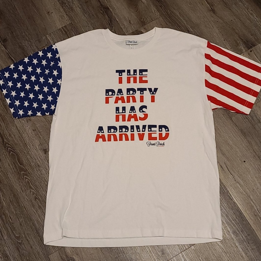 Front Porch Flag Party Has Arrived Tee Vot…